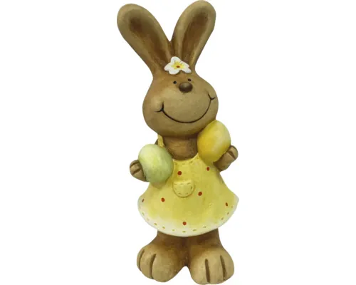 Figurină iepure Lafiora H 37 cm galben buc