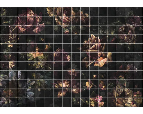 Fototapet vlies INX8-080 Tiles Flowers 400x280 cm buc