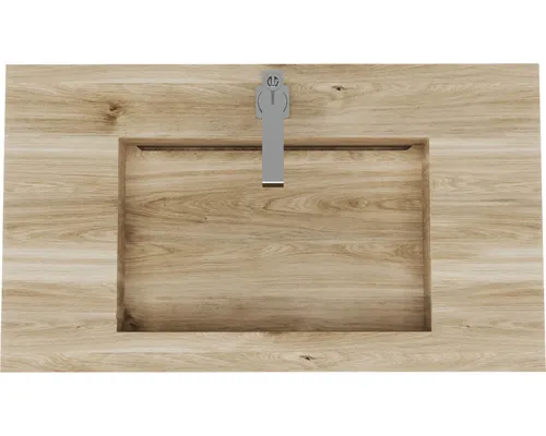 Lavoar pe blat din HPL Savini Idea 80x46 cm finisaj Miele buc