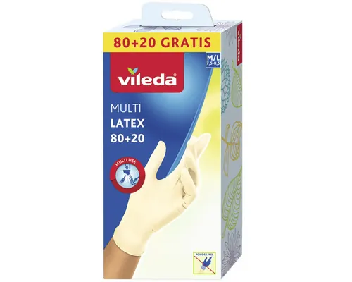 Mănuși de unică folosință latex Vileda, 10 buc.