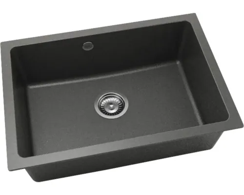 Chiuvetă bucătărie fatgranit FAT Avangard 243 66x46 cm fără picurător Basalt reversibilă 3 tipuri de montaj buc