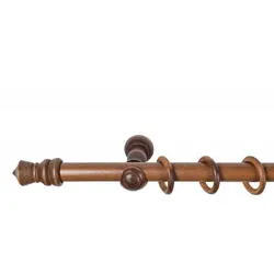 Galerie simpla lemn king nuc cu accesorii 28mm/240 cm Sn Deco