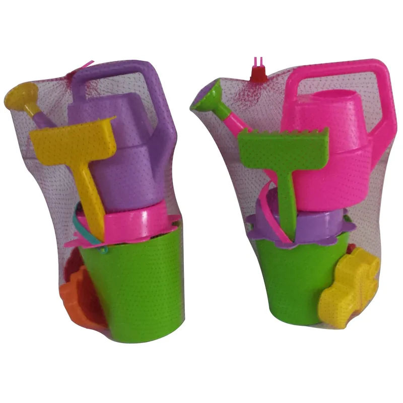 Jucarii pentru nisip Alma, cu stropitoare, din plastic, diametru 40 cm, set 5 bucati (1 buc = 1 set)