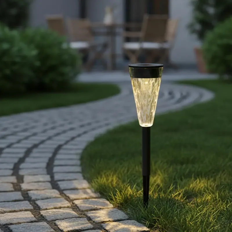 Lampa solara LED Hoff, plastic, H 37.5 cm, exterior buc