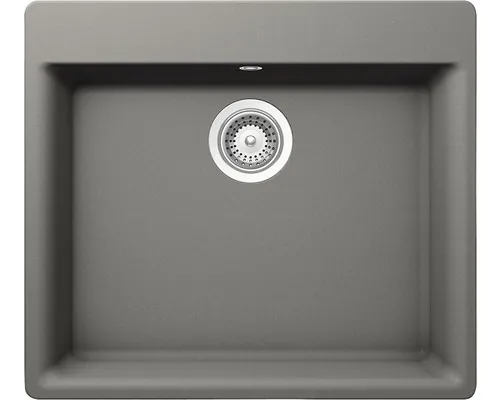 Chiuvetă bucătărie cristadur 1 cuvă Schock Galaxy N-100 53x60 cm fără picurător Silverstone buc
