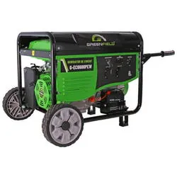 Generator electric monofazat benzina 5.0/5.5kw contor ore functionare alternator bobinaj cupru roti transport G-EC6600PEW pornire electrica Greenfield