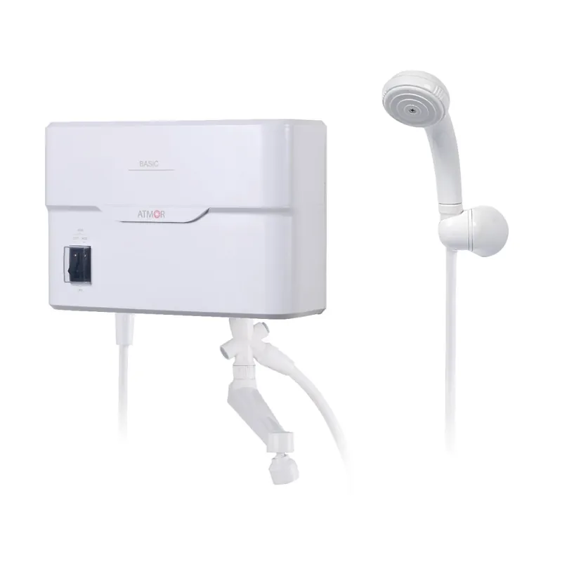 Instant apa calda, electric, Atmor Basic, pentru chiuveta si dus, 3 trepte incalzire 2/3.5/5.5 kW, 300 x 182 x 95 mm, alb buc