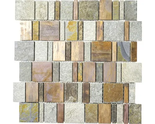 Mozaic piatră natruală-cupru XSK 585 bronz 30x30 cm buc