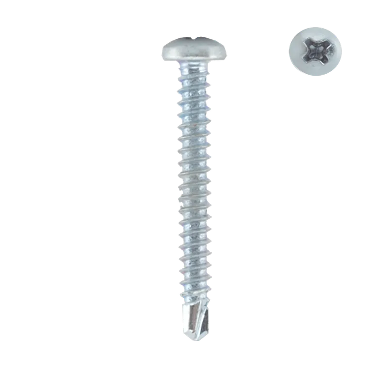 Surub autoforant cap bombat, otel zincat, 3,9 x 32 mm