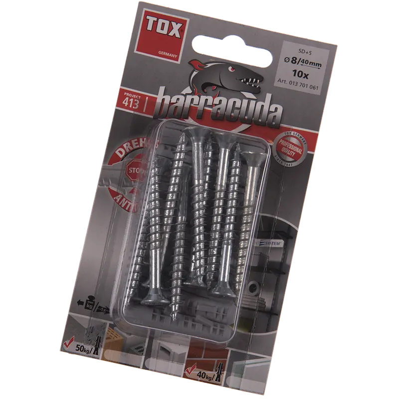 Diblu Barracuda cu surub, 8 x 40 mm
