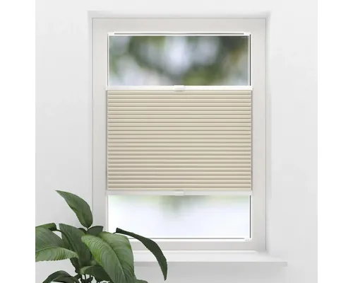 Jaluzea plisată (plisse) tip fagure Soluna tensionată lateral, bej, 40x130 cm buc
