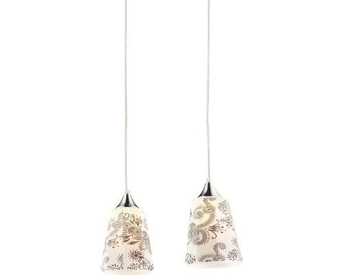 Lustră Rido E27 max. 2x40W, crom/model floral buc