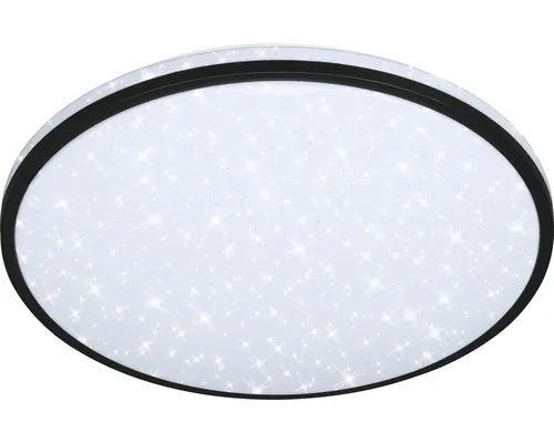 Plafonieră cu LED integrat Briloner Sternenhimmel 48W 4400 lumeni 3000-6500K, cu telecomandă, negru/alb cu efecte de stele buc