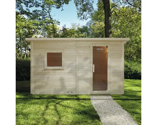 Saună exterior HOME DELUXE Talo XL 400x217x220 cm, molid nordic, incl. accesorii buc