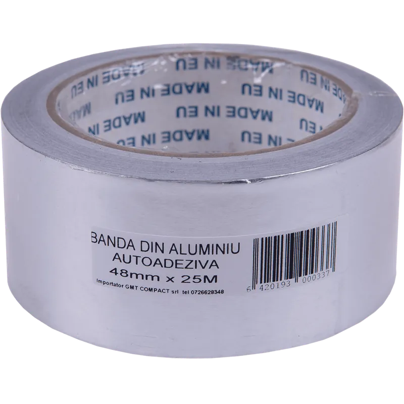 Banda autoadeziva pentru fixari, aluminiu, 48 mm x 25 m
