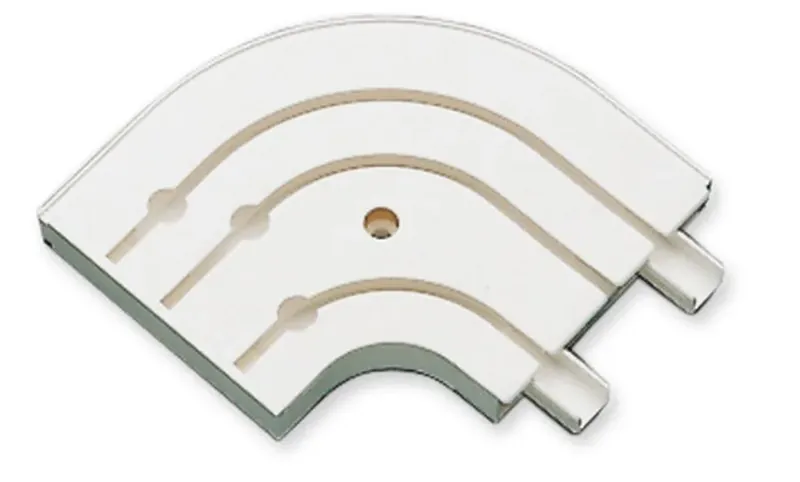Cot exterior GE3 capac, 5432, pentru sina cu 3 canale, PVC, alb, 13 cm punga