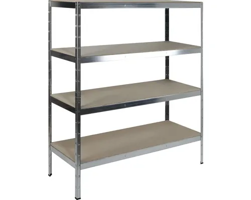 Raft metalic Kaiserthal 1600x600x1800 mm, max. 250 kg/poliță, montaj rapid cu cleme, argintiu buc