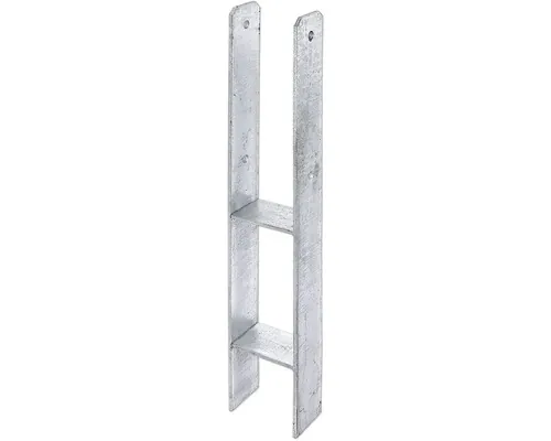 Suport stâlp tip H Kaiserthal 101x300x600 mm, zincat, fixare în beton buc