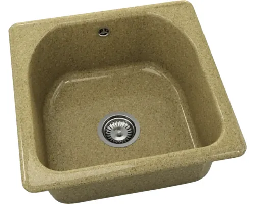 Chiuvetă bucătărie granixit 1 cuvă FAT Classic 208 51x51 cm fără picurător White Frappe buc