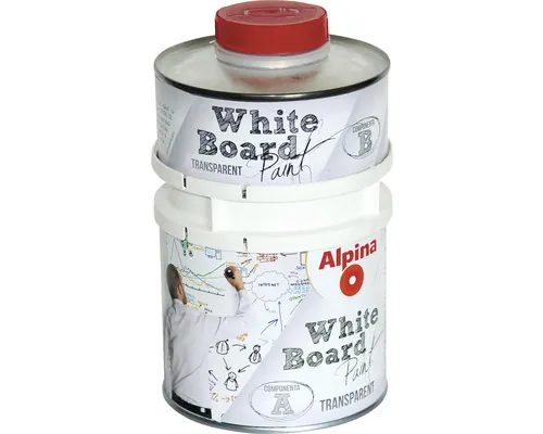 Vopsea bicomponentă tip whiteboard Alpina transparentă 0,5 l buc