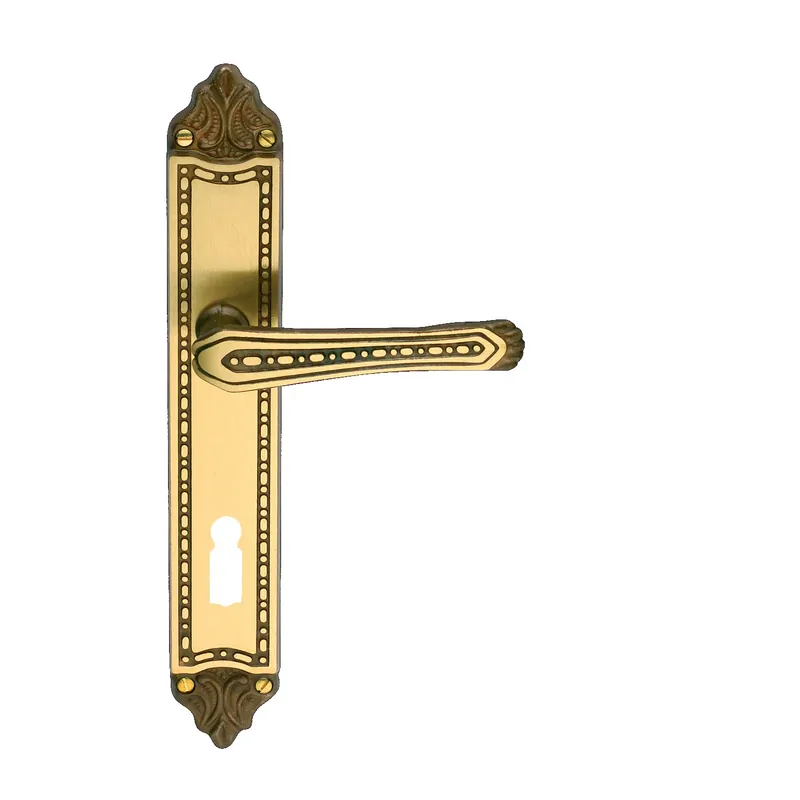 Maner usa interior, cu sild, Verofer Lyuba, pentru cheie, alama, bronz, 90 mm buc