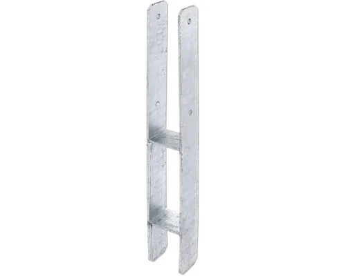 Suport stâlp tip H Kaiserthal 81x300x600 mm, zincat, fixare în beton buc
