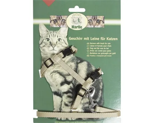 Zgardă pentru pisici Karlie Art Sportive bej 10 mm 110 cm buc
