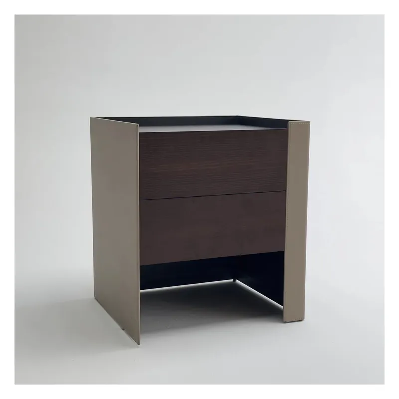 NOPTIERA GRUNO STANGA BLAT MDF NEGRU + MICRO-PIELE MARO 51*41CM