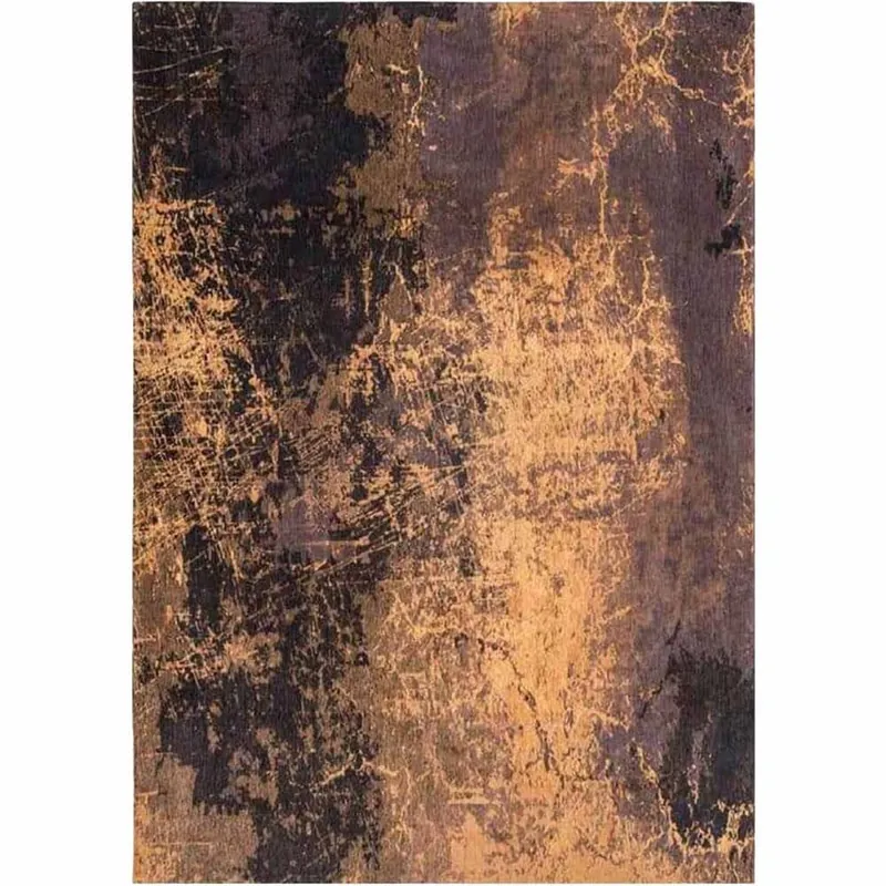 Covor dreptunghiular, 85% bumbac, 200x280, maro, negru