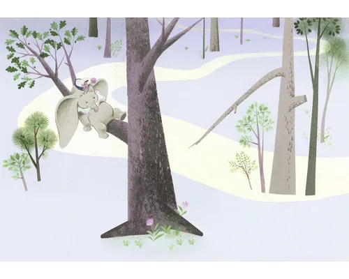 Fototapet vlies Komar IADX8-044 Into Adventure Dumbo Sleep on Tree 400x280 cm buc