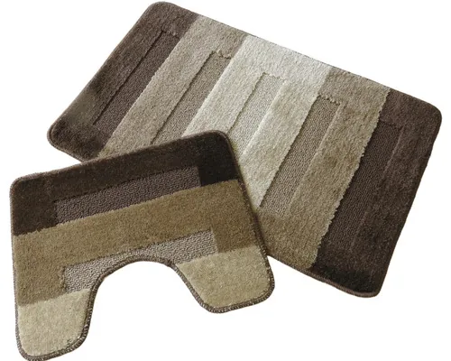 Set covorașe baie antiderapante Brize, 2 piese, 50x80 cm, maro buc
