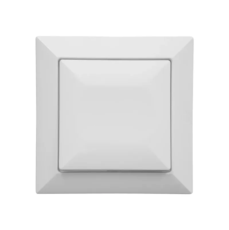 Intrerupator cap cruce Abex Perla WP-8P, incastrat, alb buc