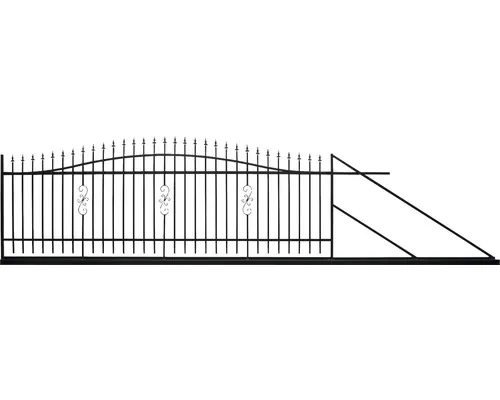 Poartă culisantă Polbram Lucina 170-200x400 cm deschidere dreapta negru buc