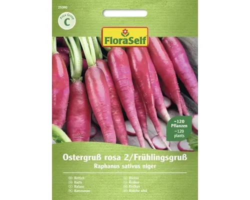 Semințe legume FloraSelf ridichi roz Ostergruss 2 buc