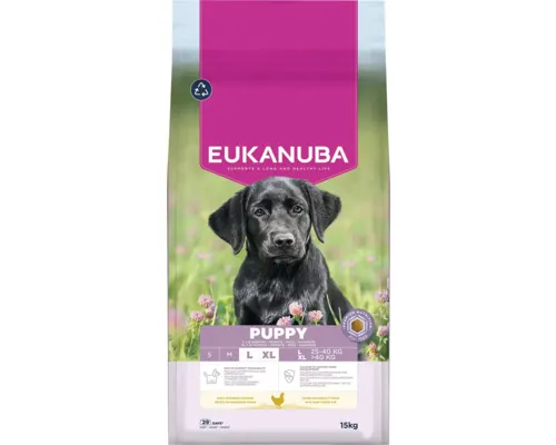 Hrană uscată pentru câini EUKANUBA Life Care Puppy L cu pui 15 kg buc