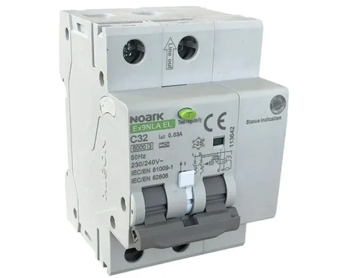 Întreruptor diferențial Noark RCBO AFDD P+N 16A 6kA/30mA, curbă C buc