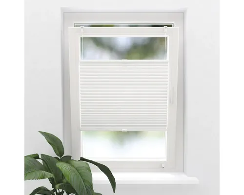 Jaluzea plisată (plisse) tensionată lateral albă 60x130 cm buc