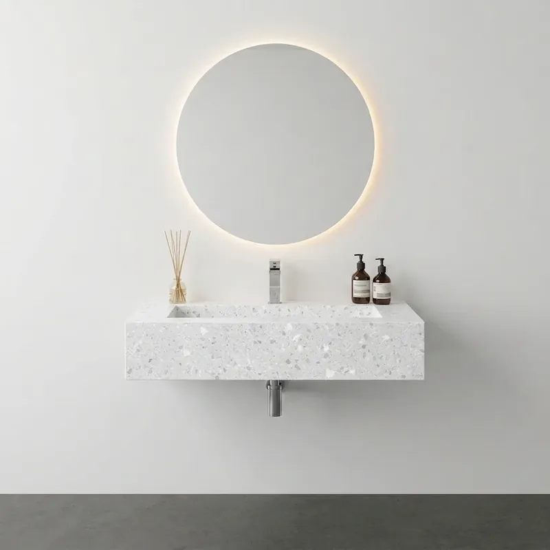 LAVOAR DIN CERAMICA ALPS BIANCO, 100X47X20 CM