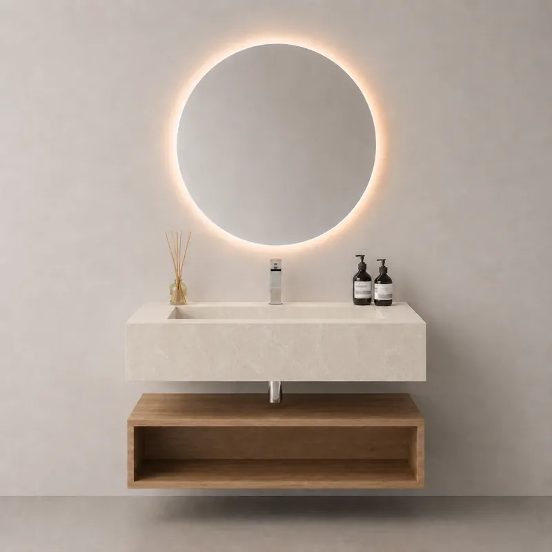 LAVOAR DIN CERAMICA SL STORM CREAM (PRC), 100X47X20 CM