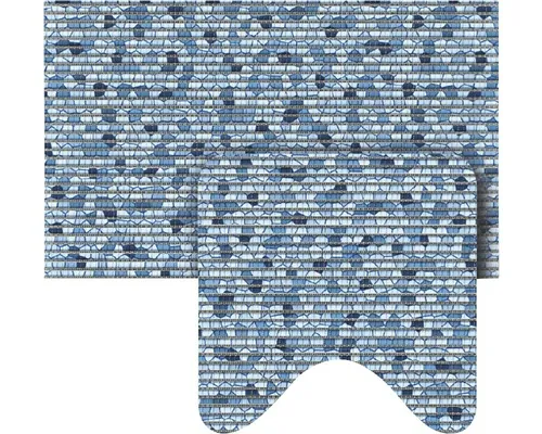 Set covoraș baie Softy-Tex® albastru buc