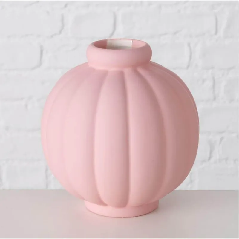 Vaza decorativa Weaky, 14x15 cm, ceramica, roz