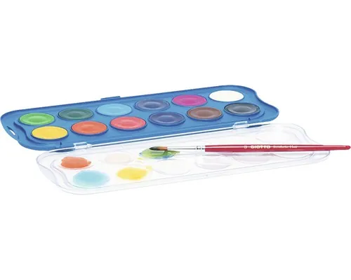 Set 12 pastile acuarelă cu pensulă buc