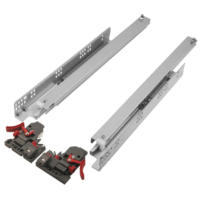 Glisiera ascunsa Teko, extractie totala, amortizare, clips 3D, max 35 kg, 450 mm