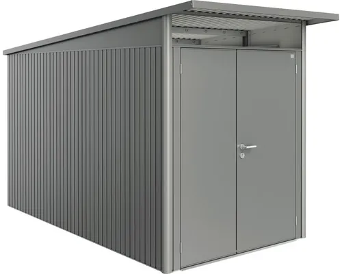 Magazie grădină Biohort AvantGarde A4 ușă dublă 180x380 cm gri-cuarț metalizat buc