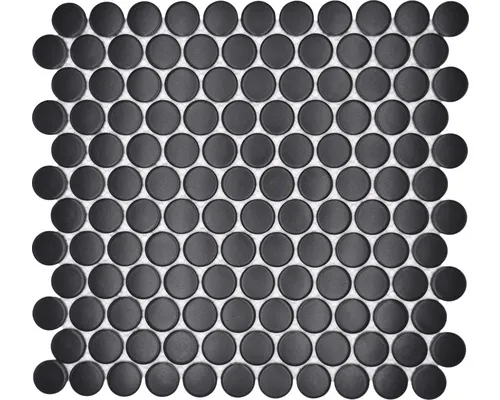 Mozaic piscină ceramic 92G negru mat 31,2x33 cm buc