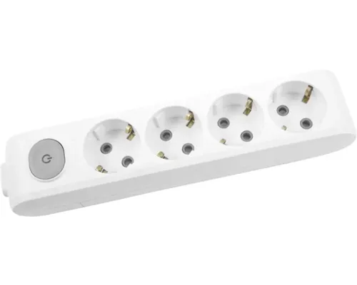 Multipriză electrică fără cablu Panasonic 4 prize alb, cu întrerupător buc