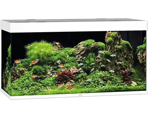 Acvariul JUWEL Rio 350 iluminare cu LED, pompă, filtru, încălzitor, fără dulap inferior, alb buc