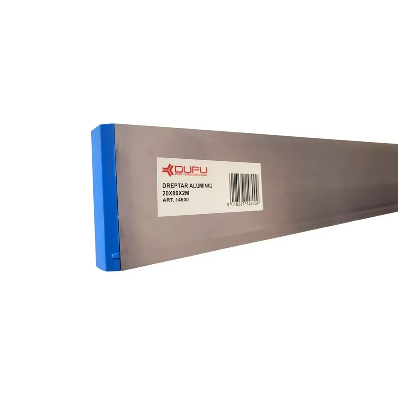 Dreptar aluminiu, pentru constructii, 20 x 80 x 1.2 mm, 2 m buc