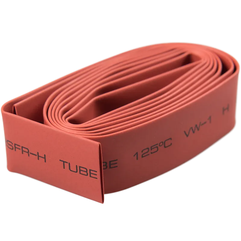 Tub termocontractabil subtire, Home DRS 10 - 5/ RD, fara adeziv, rosu, 10 - 5 mm, 1 m
