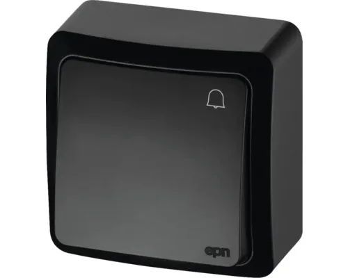 Buton cu revenire Berg, simbol sonerie, negru buc